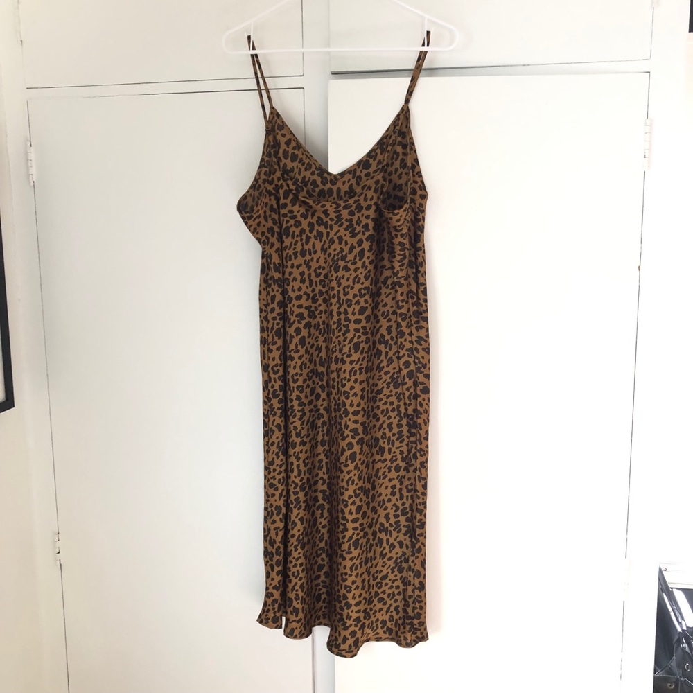 cheetah print slip dress